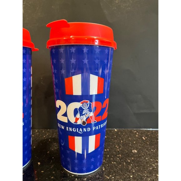 New England Patriots 22 Oz Hot or Cold Beverage Mugs Set of 2 - Picture 3 of 11